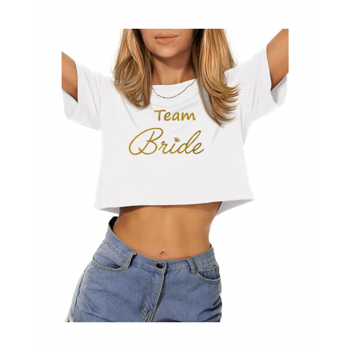 Women's Crop T-shirt Team Bride WCT201