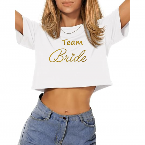 Women's Crop T-shirt Team Bride WCT201