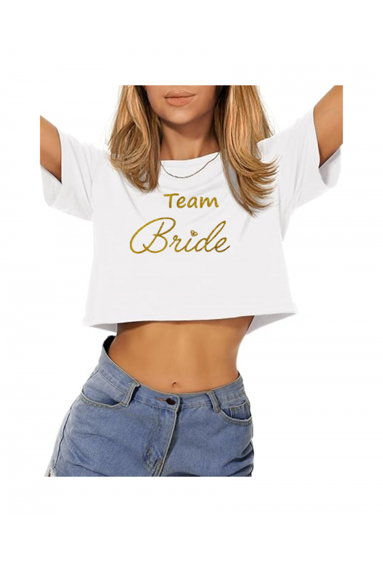Women's Crop T-shirt Team Bride WCT201