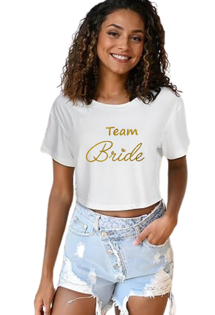 Women's Crop T-shirt Team Bride WCT201