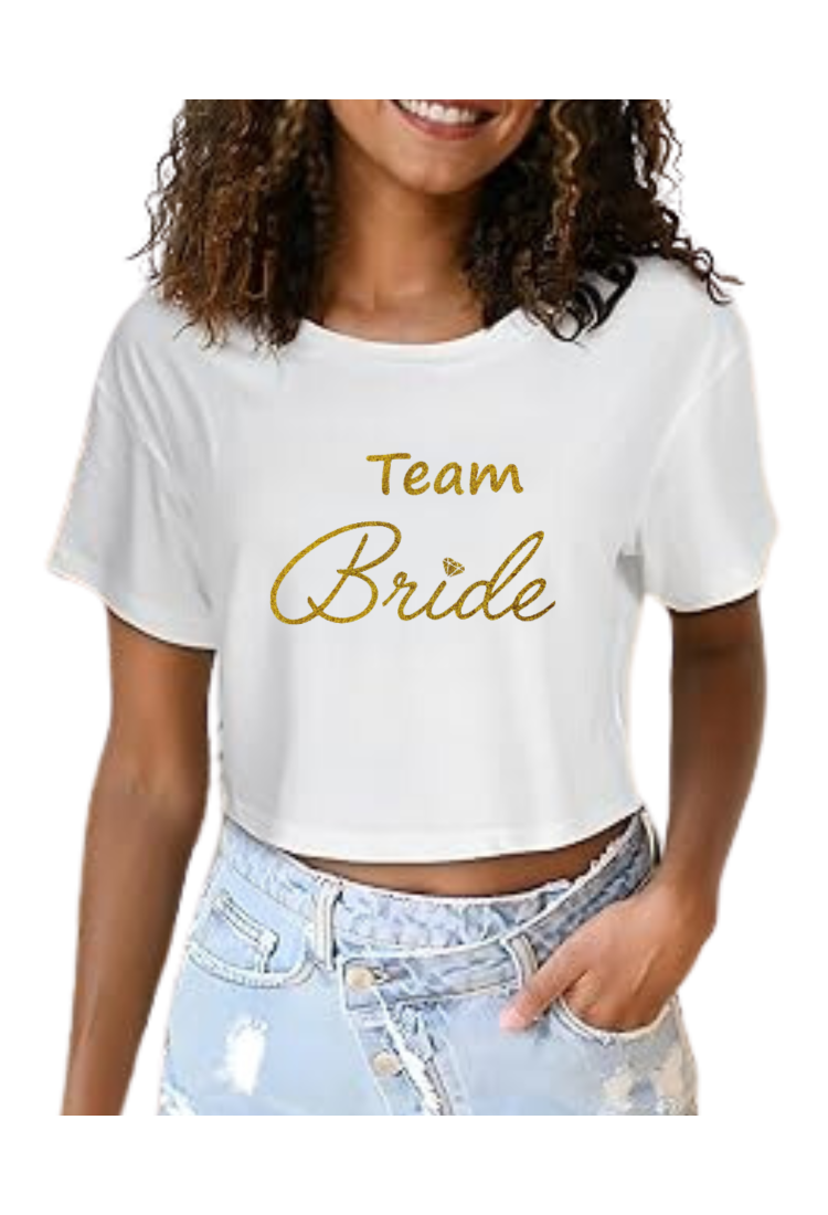 Women's Crop T-shirt Team Bride WCT201