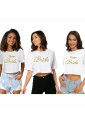 Women's Crop T-shirt Team Bride WCT201 Women's Crop T-shirt Team Bride WCT201