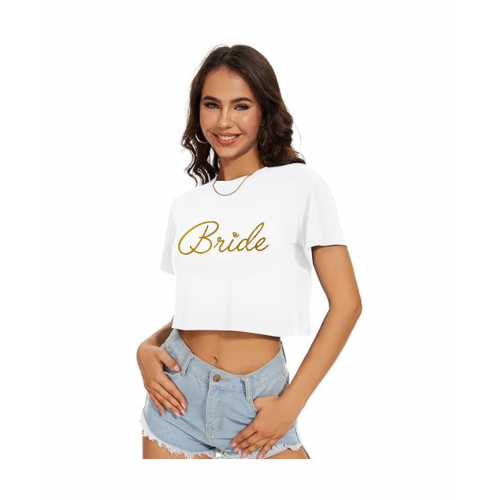 Women's Crop T-shirt Bride WCT202