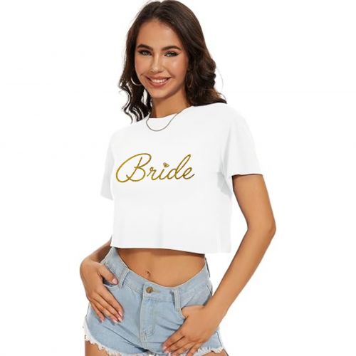 Women's Crop T-shirt Bride WCT202