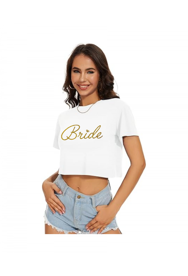 Women's Crop T-shirt Bride WCT202