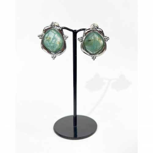 Earrings With Green Stone WER321