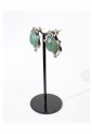 Earrings With Green Stone WER321