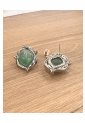 Earrings With Green Stone WER321