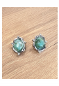 Earrings With Green Stone WER321