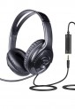 Black headphones with microphone