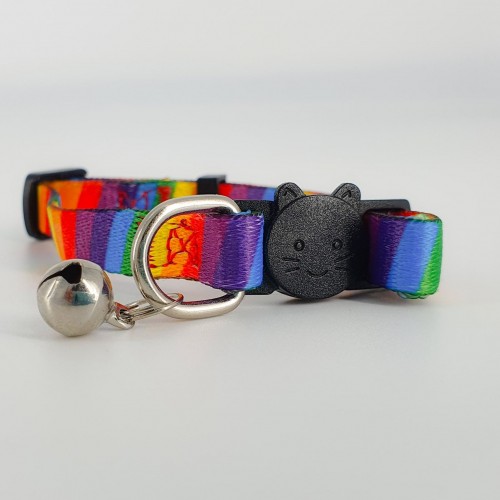 Collar for kittens rainbow CC01 with bell