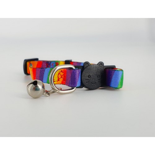 Collar for kittens rainbow CC01 with bell