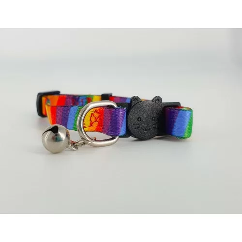 Collar for kittens rainbow CC01 with bell