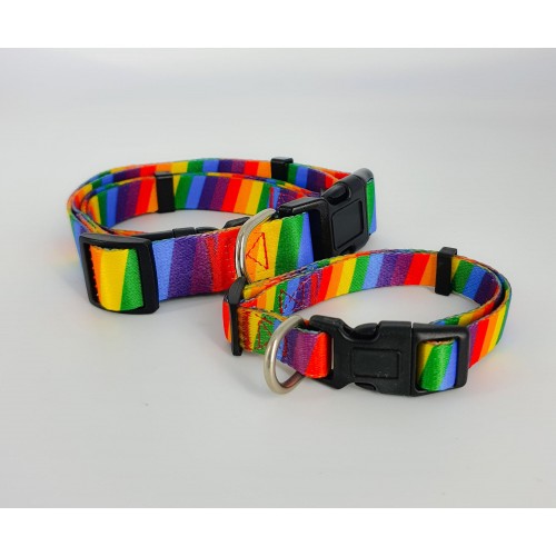 Dog collar Rainbow/Space K004