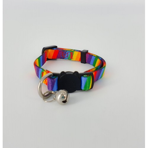 Collar for kittens rainbow CC01 with bell
