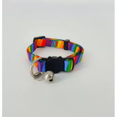 Collar for kittens rainbow CC01 with bell