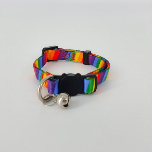 Collar for kittens rainbow CC01 with bell